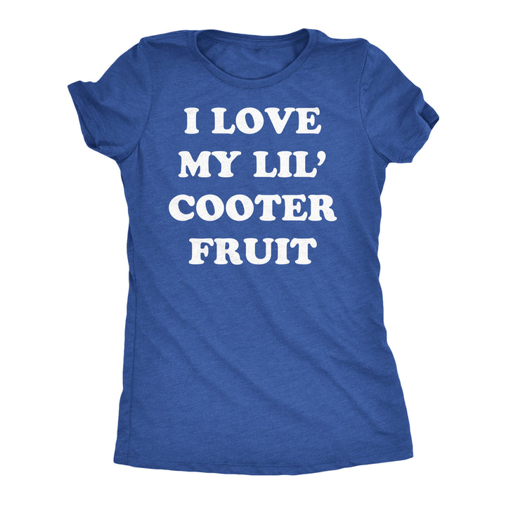 Womens Funny T Shirts I Love My Little Cooter Fruit Sarcastic Mom Tee For Ladies Image 1