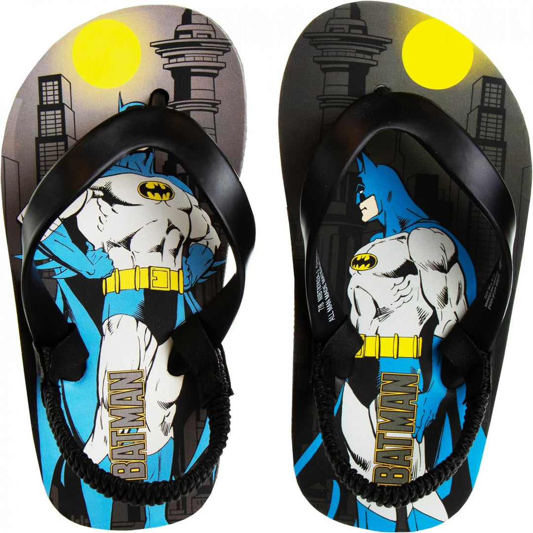 Batman City Sunset Kids Flip Flop Sandals Image 1