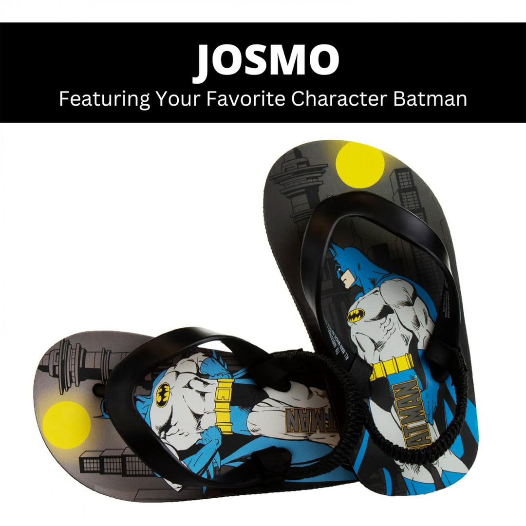 Batman City Sunset Kids Flip Flop Sandals Image 2