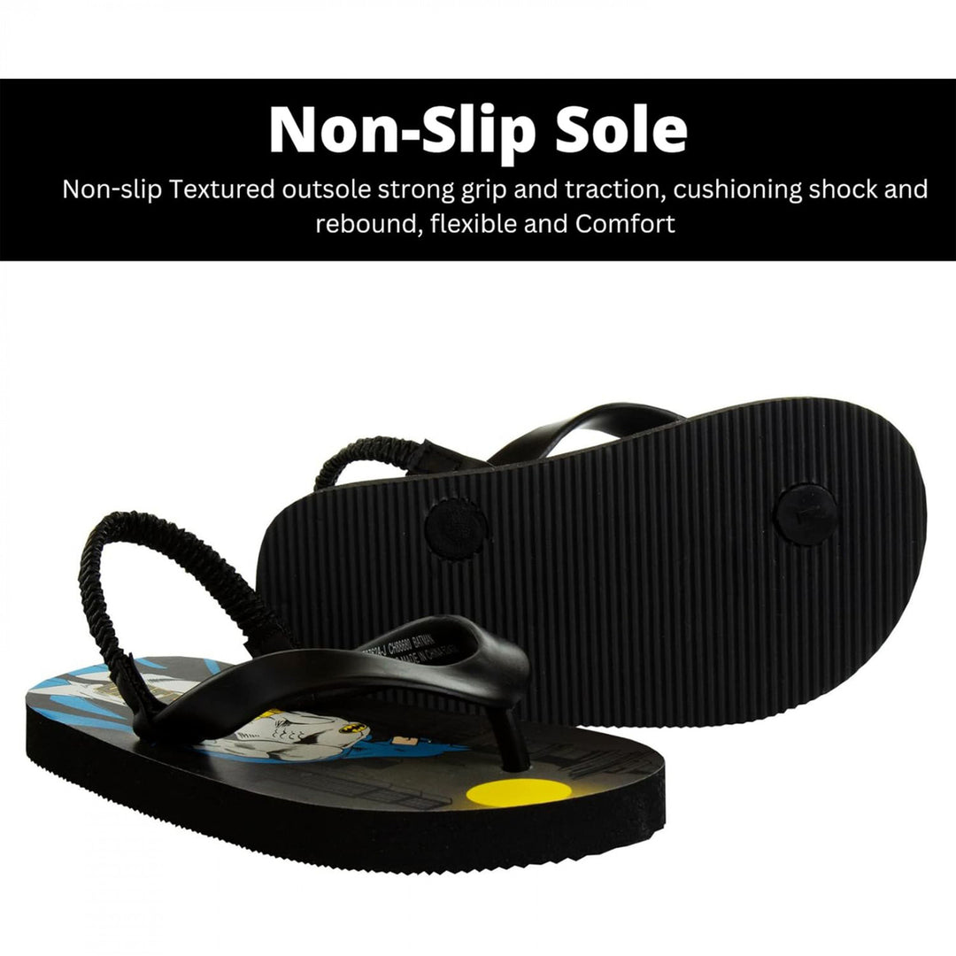 Batman City Sunset Kids Flip Flop Sandals Image 4