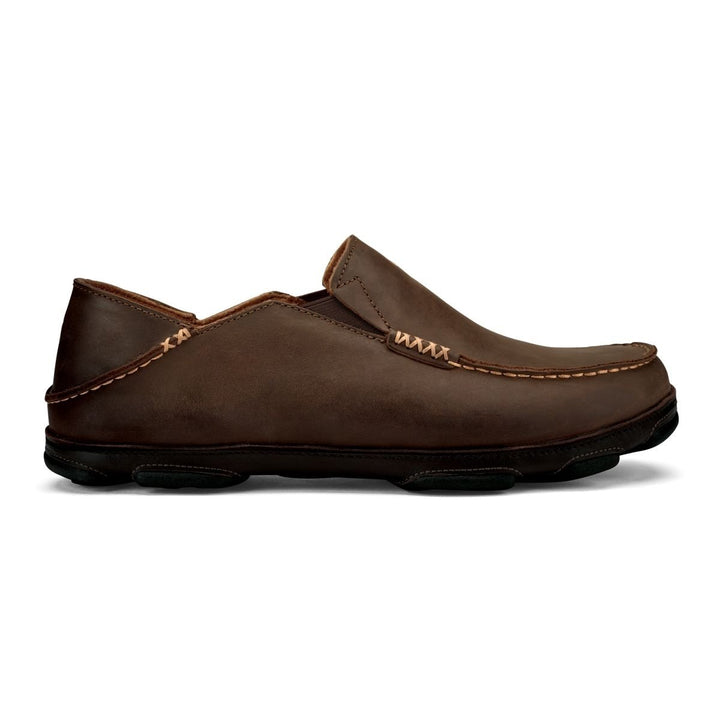 OluKai Mens Moloa Slip-On Dark Wood/Dark Java - 10128-6348 DARK WOOD / DARK JAVA Image 1