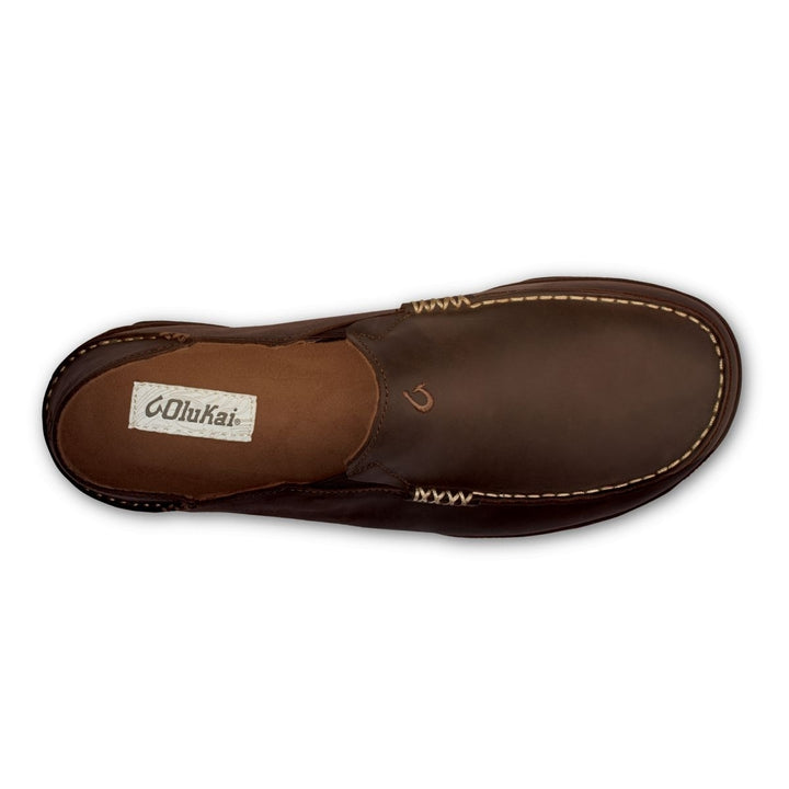 OluKai Mens Moloa Slip-On Dark Wood/Dark Java - 10128-6348 DARK WOOD / DARK JAVA Image 3