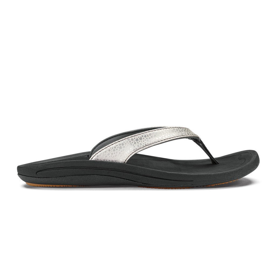 OluKai Womens Kulapa Kai Flip Silver/Black - 20198-2K40 5 Silver / Black Image 1