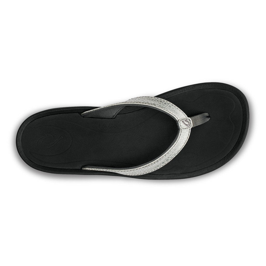 OluKai Womens Kulapa Kai Flip Silver/Black - 20198-2K40 5 Silver / Black Image 2