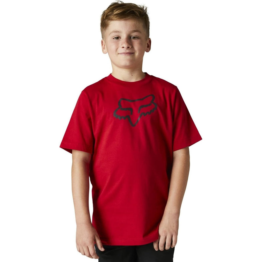 Fox Racing Kids Legacy Tee Flame Red Youth Short Sleeve Shirt Size Availability Image 1