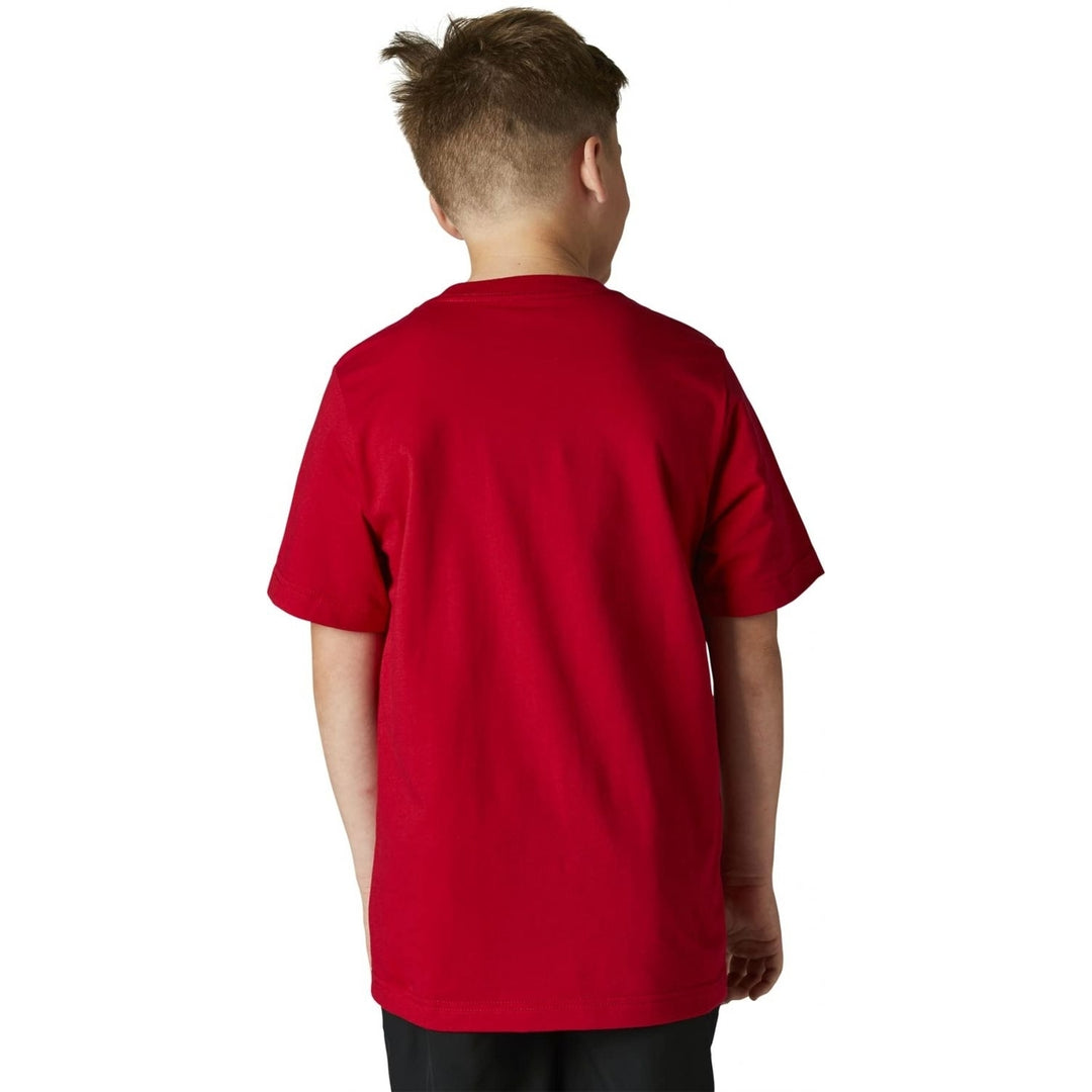 Fox Racing Kids Legacy Tee Flame Red Youth Short Sleeve Shirt Size Availability Image 2