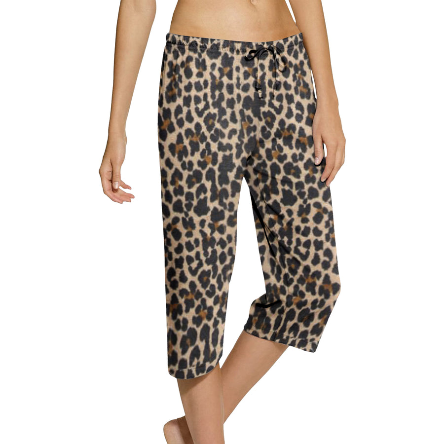 3-Pack Womens Ultra-Soft Cozy Terry knit Comfy Capri Sleepwear Pajama Bottoms Image 1