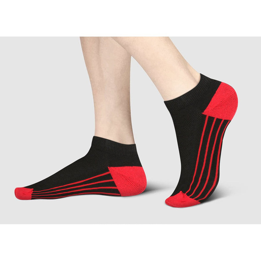 3-Pairs Mens Moisture Wicking Mesh Performance Ankle Low Cut Cushion Athletic Sole Socks Image 1