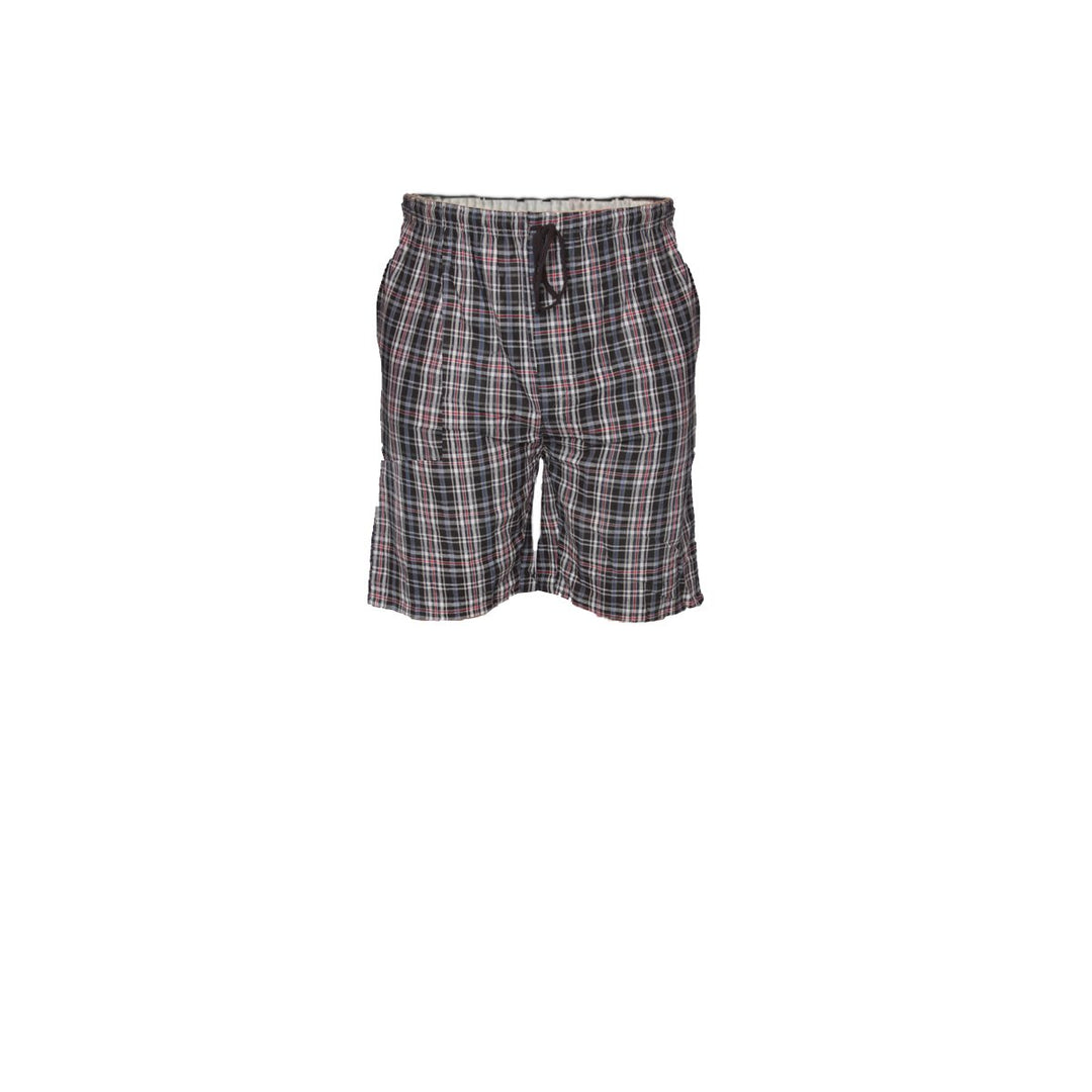 Mens Ultra Soft Plaid Lounge Pajama Shorts 100% Cotton Sleepwear Comfortable Image 1