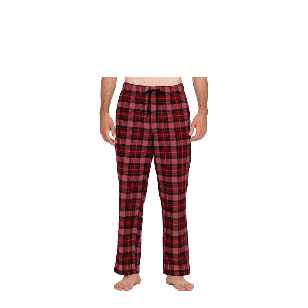 Mens Ultra-Soft Plaid Lounge Pajama Sleep Pants 100% Cotton Comfortable Fit Image 2