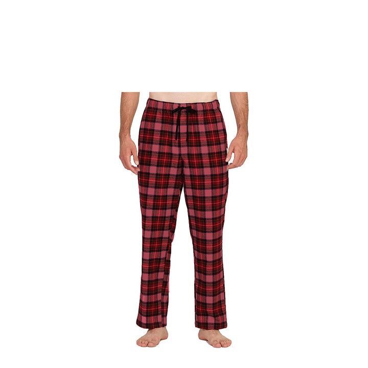 Mens Ultra-Soft Plaid Lounge Pajama Sleep Pants 100% Cotton Comfortable Fit Image 1