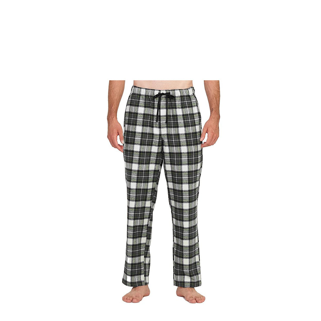 Mens Ultra-Soft Plaid Lounge Pajama Sleep Pants 100% Cotton Comfortable Fit Image 4