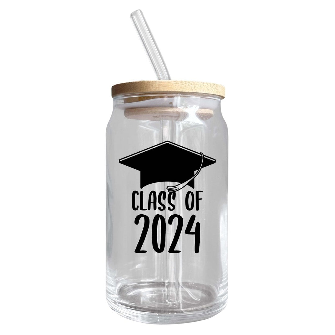 Class of 2024 Graduation 12 oz Beer Can Glass Image 2