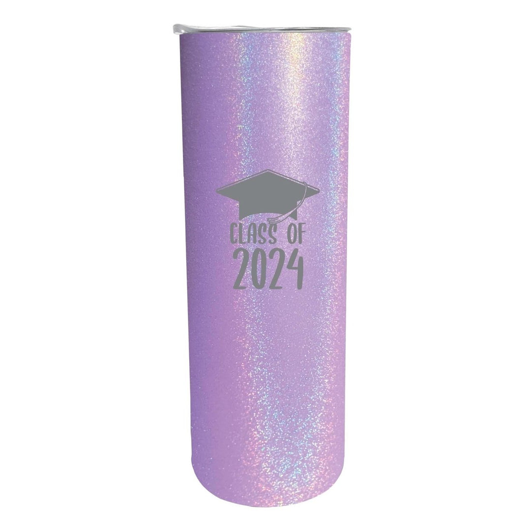 Class of 2024 Graduation 20 oz Engraved Insulated Stainless Steel Skinny Tumbler Image 2