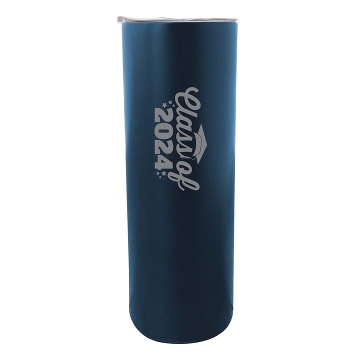 Class of 2024 Graduation Design B 20 oz Engraved Insulated Stainless Steel Skinny Tumbler Image 4