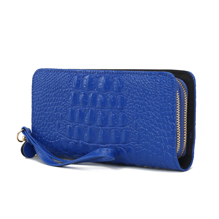 MKF Collection Eve Womens Wallet Genuine Leather Crocodile-embossed Wristlet Wallet by Mia K Image 10