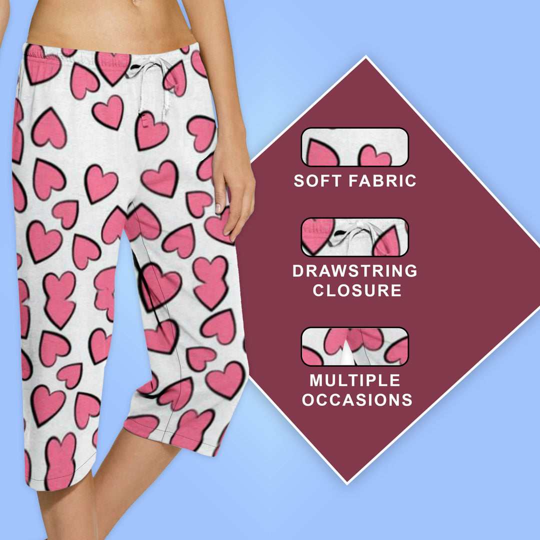 1-Pack Womens Ultra-Soft Cozy Terry knit Comfy Capri Sleepwear Pajama Bottoms Image 4