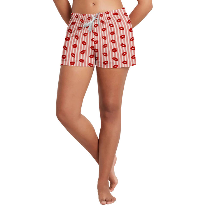 2-Pack Womens Lightweight Comfy Pajama Shorts Fun Prints Drawstring Size S/M Image 7