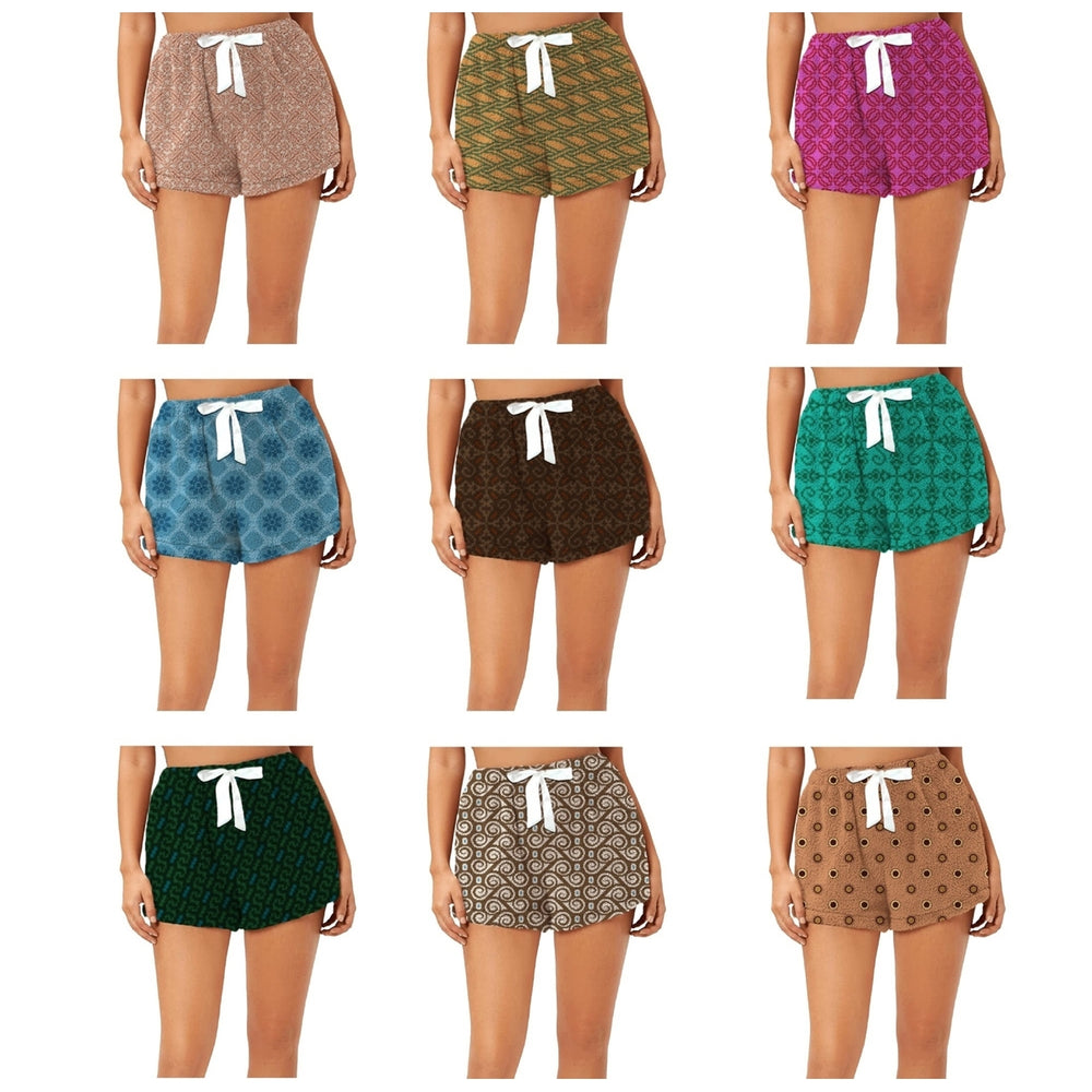1-Pack Womens Ultra Plush Soft Micro-Fleece Sleep Pajama Shorts Image 2