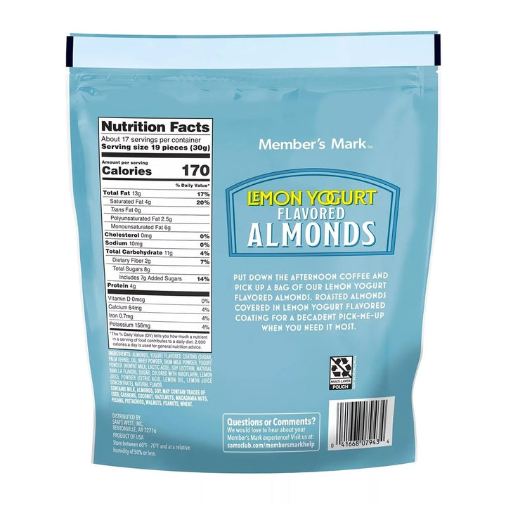 Members Mark Lemon Yogurt Almonds (17.5 Ounce) Image 2