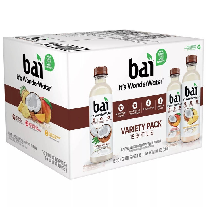 Bai Cocofusions Variety Pack 18 Fluid Ounce (Pack of 15) Image 2