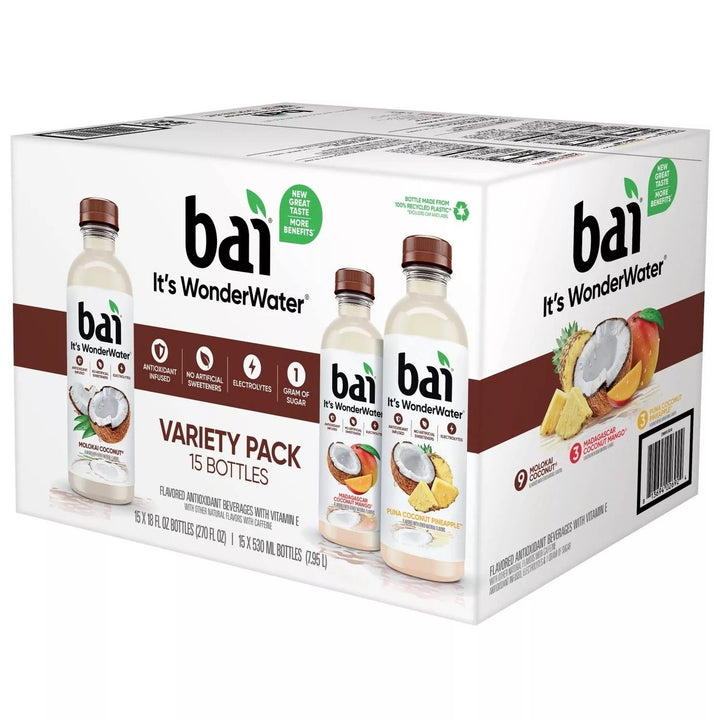 Bai Cocofusions Variety Pack 18 Fluid Ounce (Pack of 15) Image 3