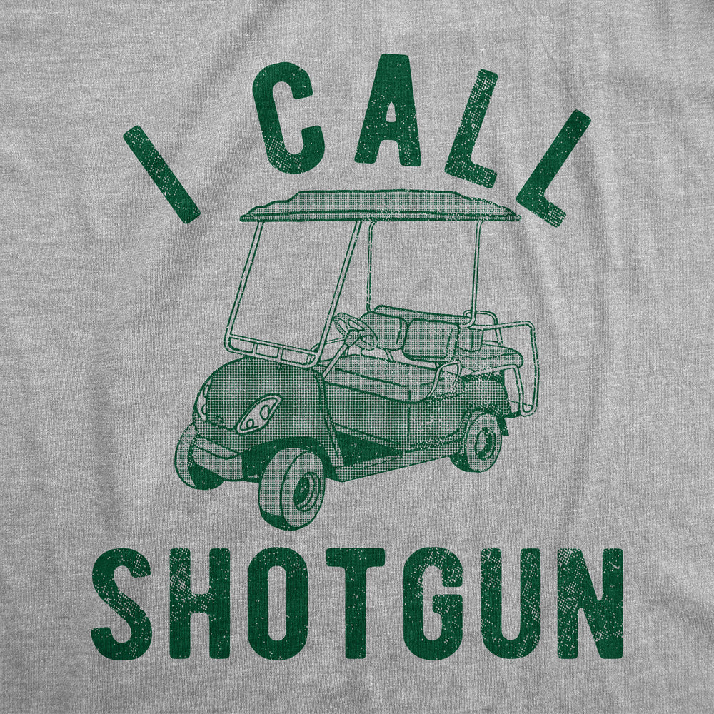 Womens I Call Shotgun Funny T Shirts Sarcastic Golfing Graphic Tee For Ladies Image 2