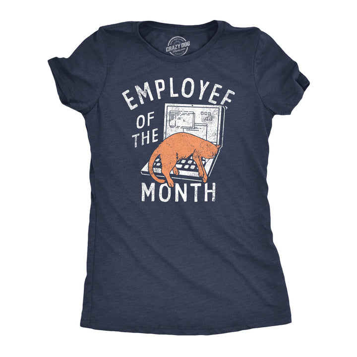 Womens Funny T Shirts Employee Of The Month Sarcastic Office Tee For Ladies Image 1