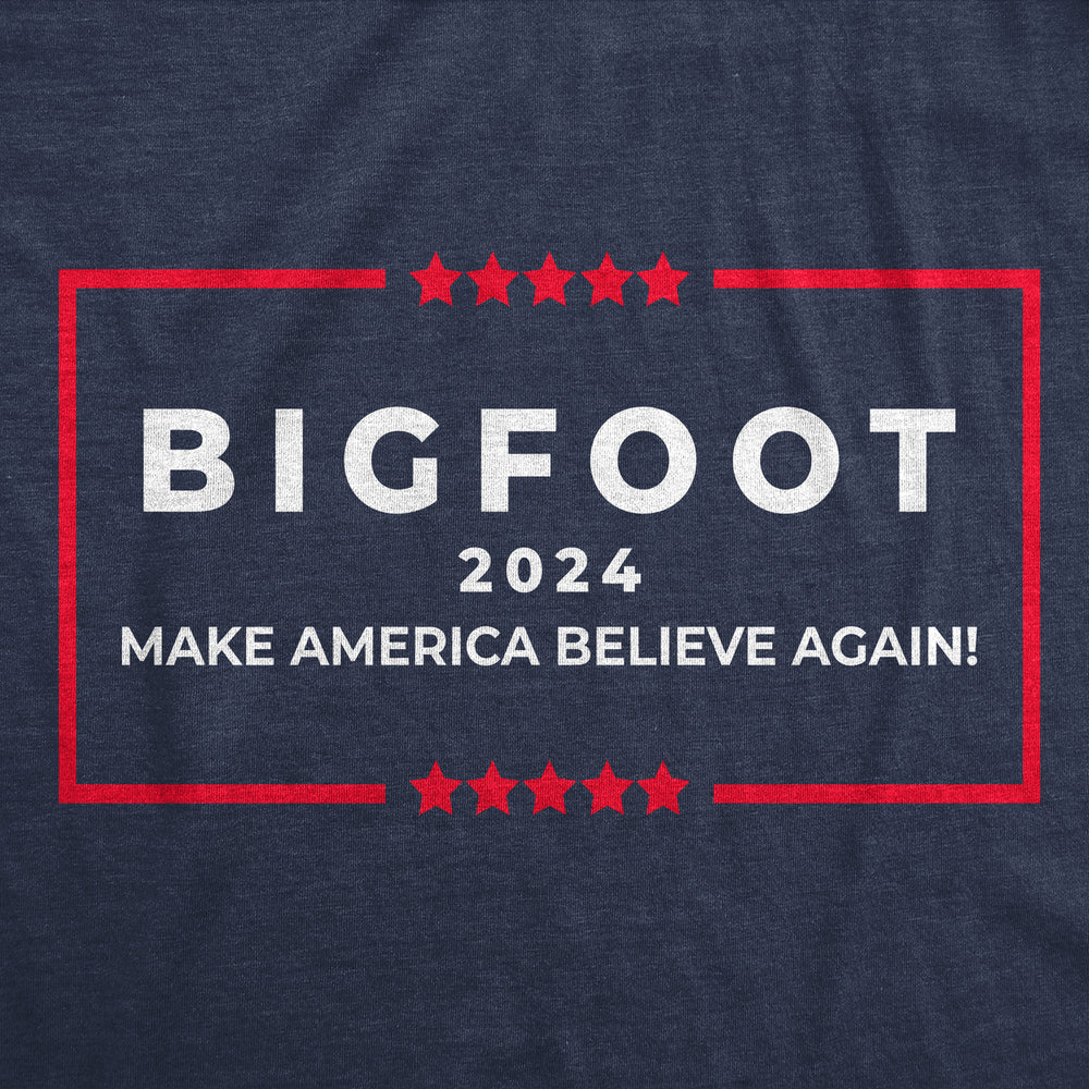 Mens Bigfoot 2024 Funny T Shirts Sarcastic Sasquatch Graphic Tee For Men Image 2