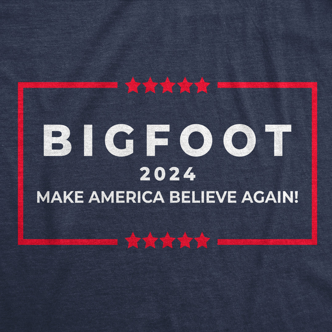 Mens Bigfoot 2024 Funny T Shirts Sarcastic Sasquatch Graphic Tee For Men Image 2