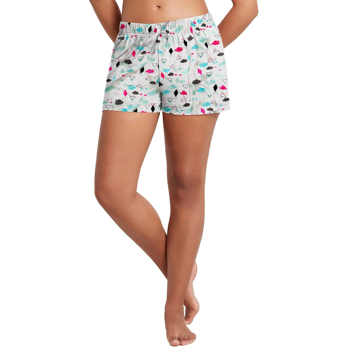 2-Pack Womens Lightweight Comfy Pajama Shorts Fun Prints Drawstring Size S/M Image 9