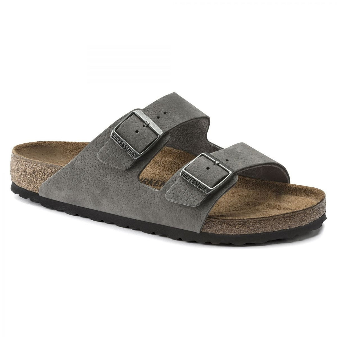 BIRKENSTOCK Arizona Gray Nubuck Sandals Mens Regular Width 1020752 Whale Gray Image 1