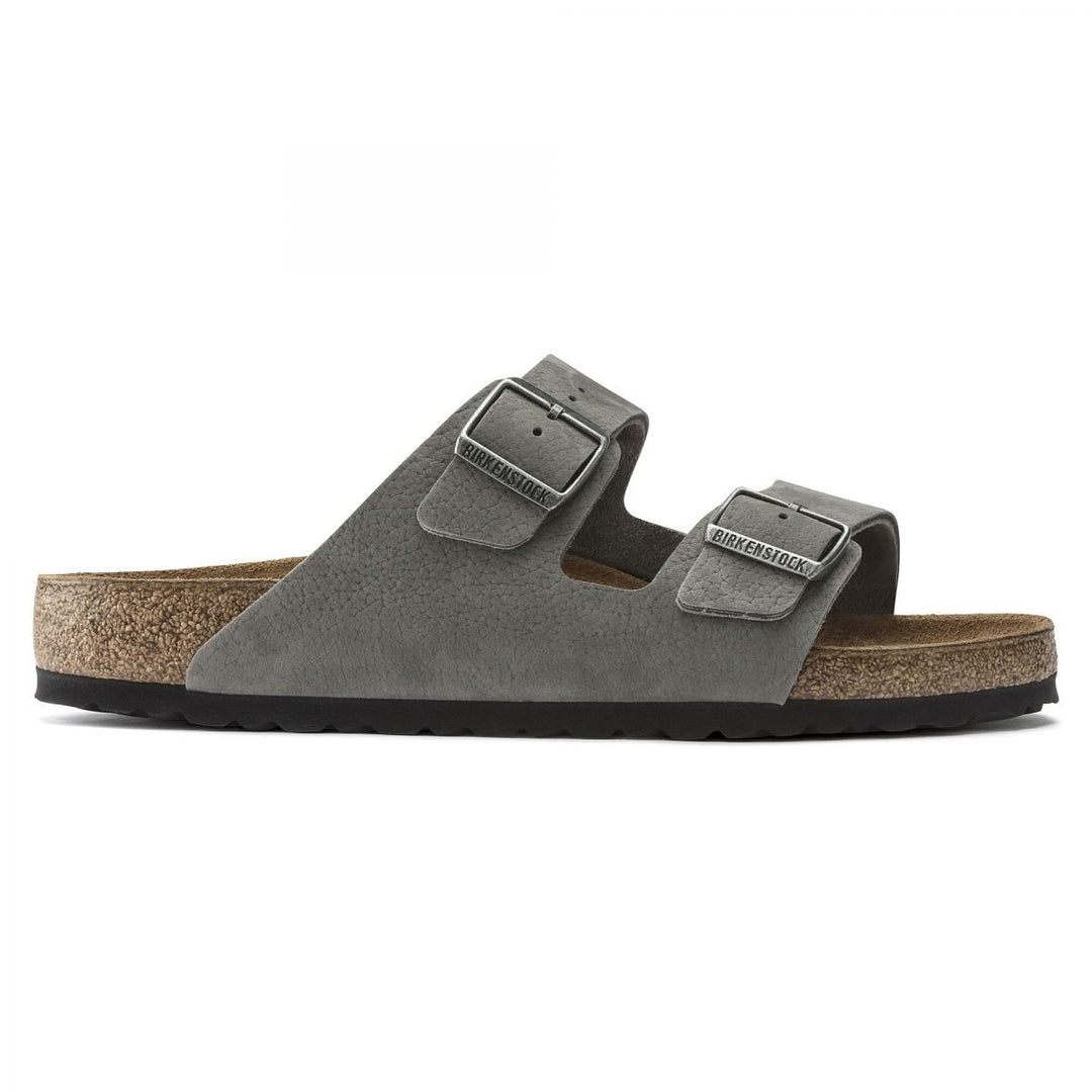 BIRKENSTOCK Arizona Gray Nubuck Sandals Mens Regular Width 1020752 Whale Gray Image 3