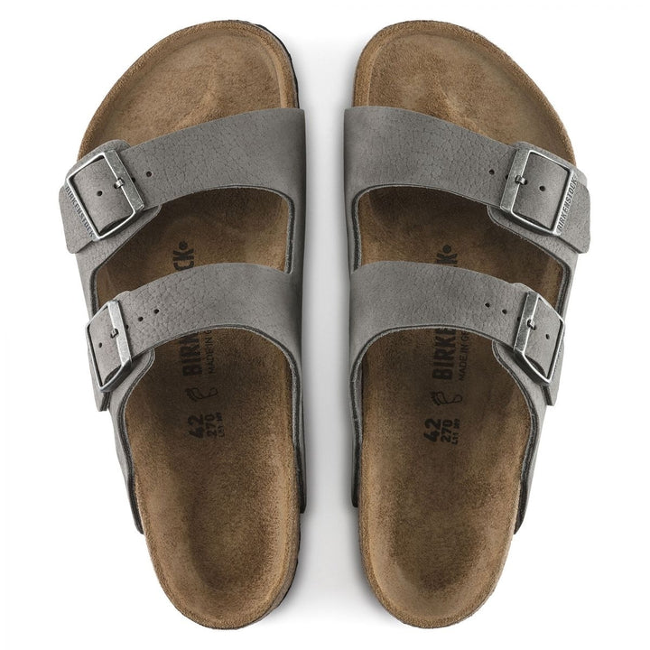 BIRKENSTOCK Arizona Gray Nubuck Sandals Mens Regular Width 1020752 Whale Gray Image 4