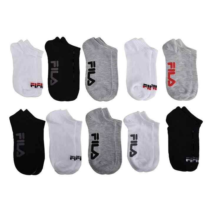 Fila Womens No Show Socks 10 Pack Multicolor Cushioned One Size US Multi Image 3