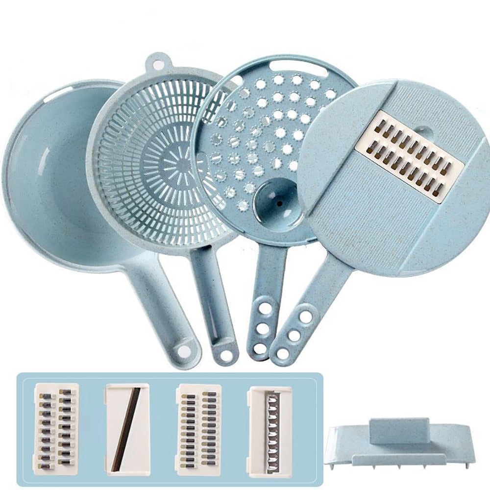 Mandoline Slicer Vegetable Slicer Potato Peeler Carrot Onion Grater With Strainer Image 2