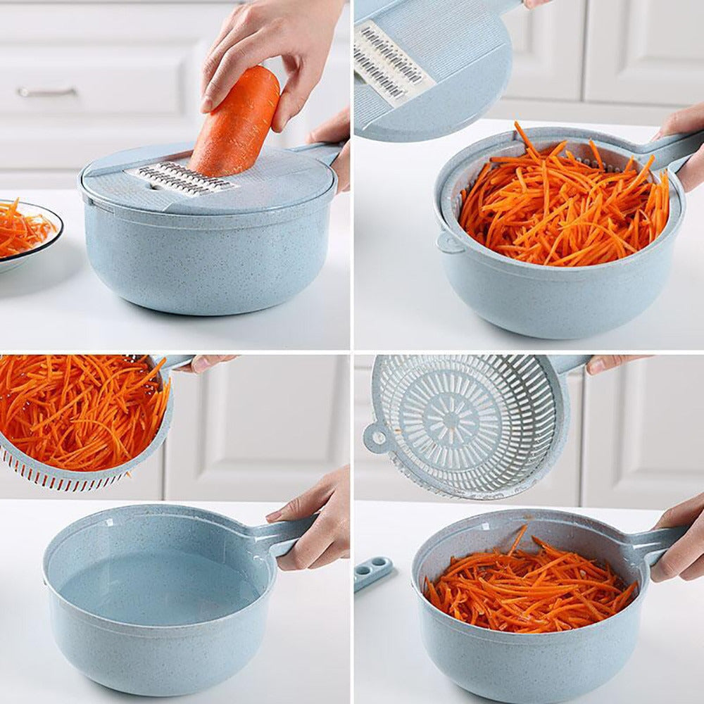 Mandoline Slicer Vegetable Slicer Potato Peeler Carrot Onion Grater With Strainer Image 3