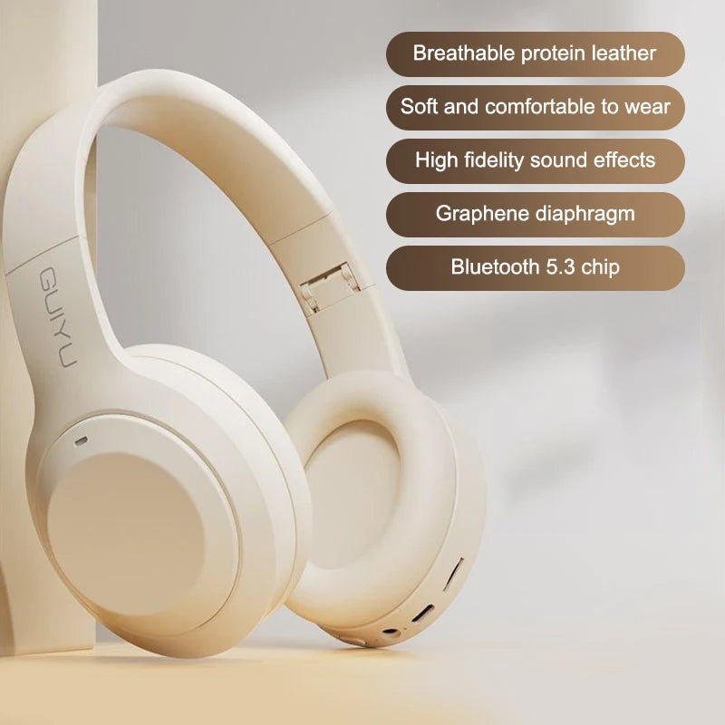 Foldable Bluetooth Headphones Noise-Cancelling Headset Music-Sport Bass Earphone Image 4