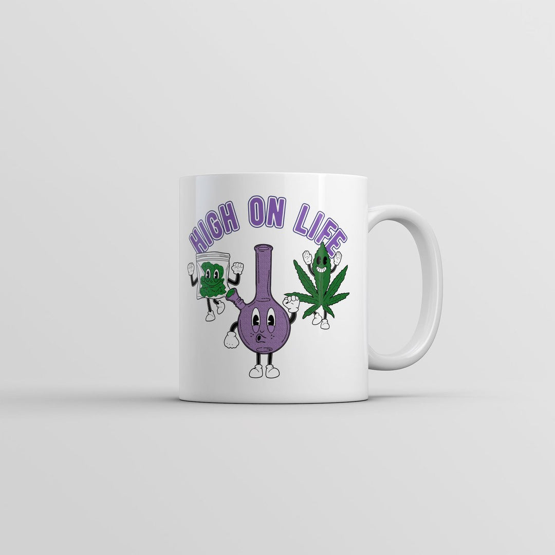 High On Life Mug 420 Smokers Graphic Coffee Cup-11oz Image 1