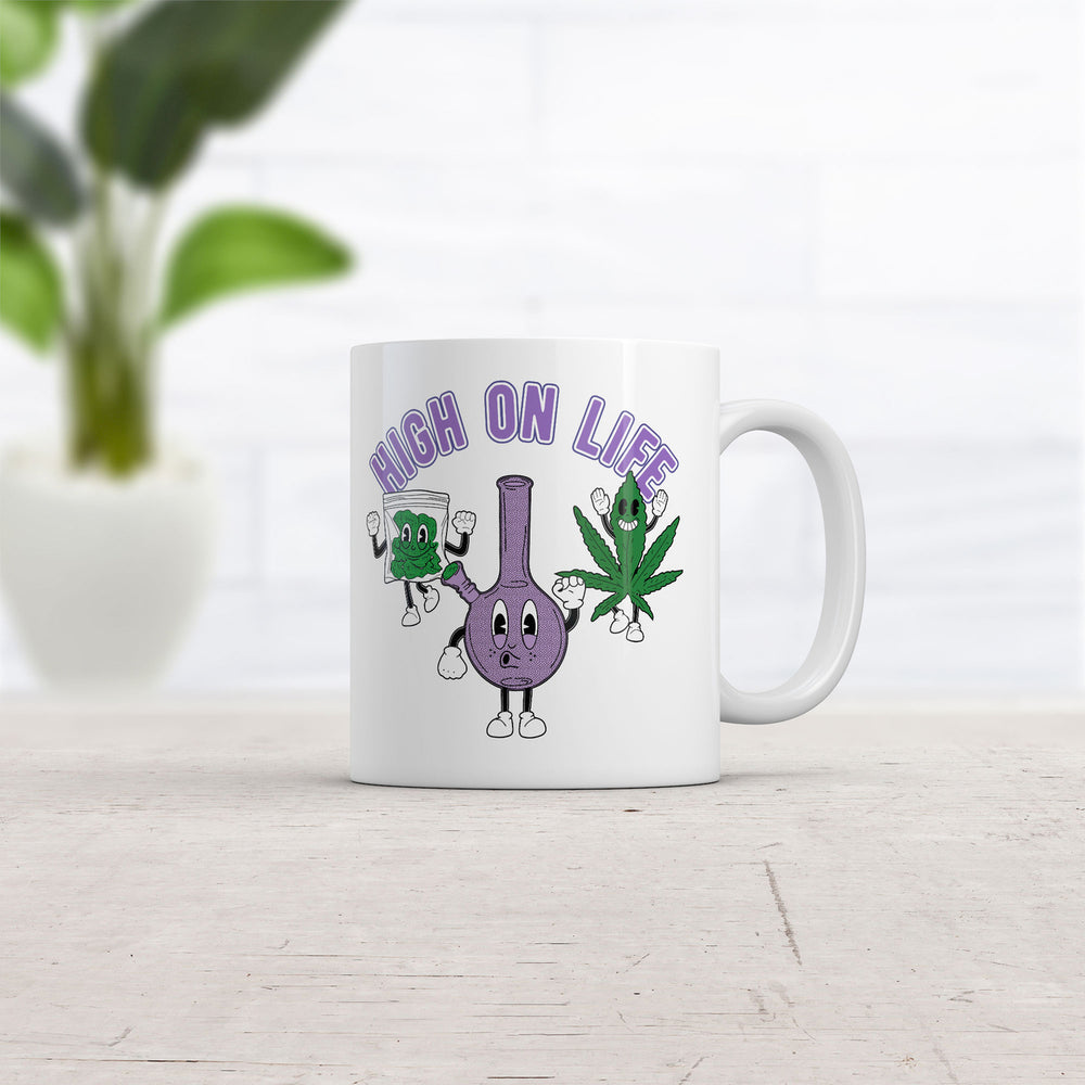 High On Life Mug 420 Smokers Graphic Coffee Cup-11oz Image 2