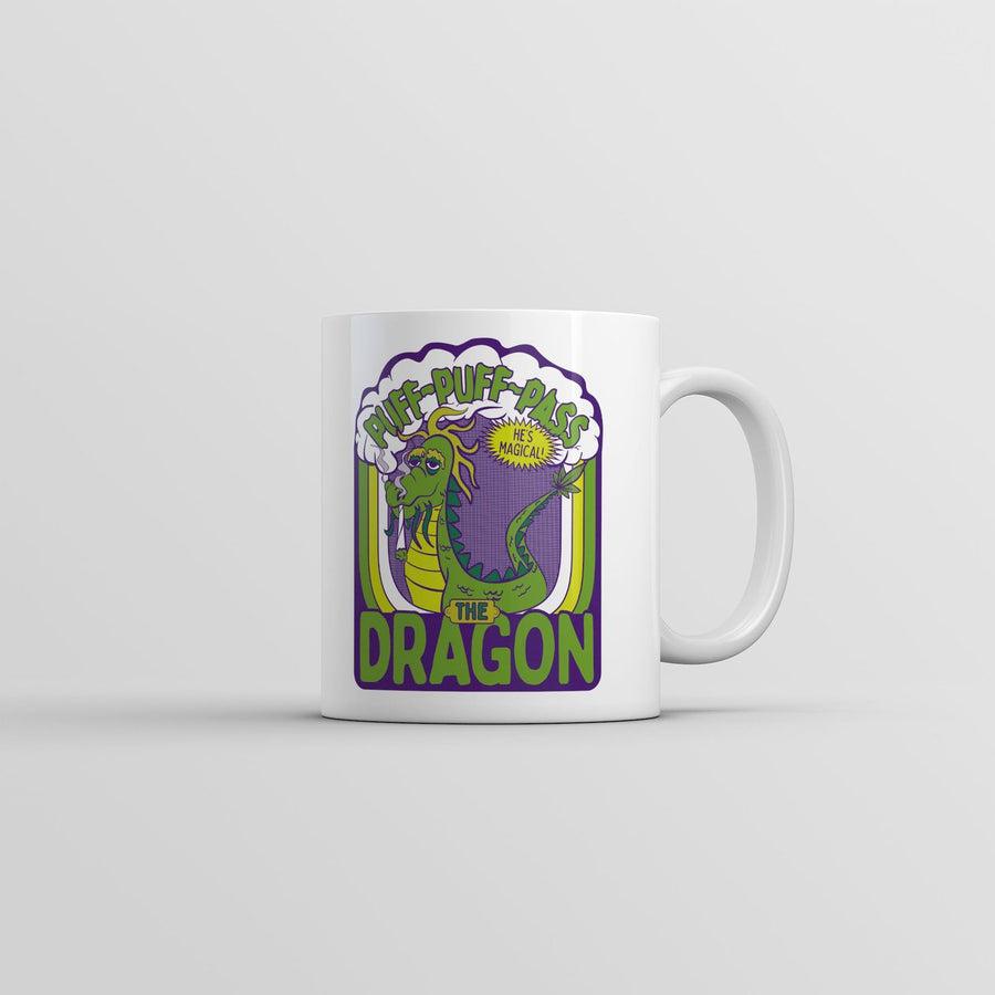 Puff Puff Pass The Dragon Mug Funny 420 Graphic Coffee Cup-11oz Image 1