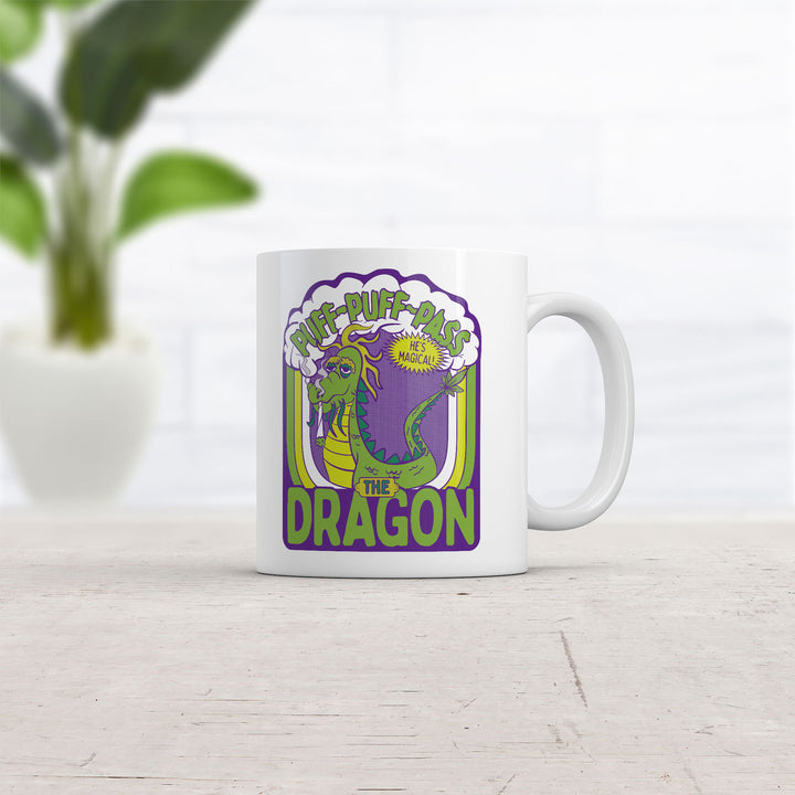 Puff Puff Pass The Dragon Mug Funny 420 Graphic Coffee Cup-11oz Image 2