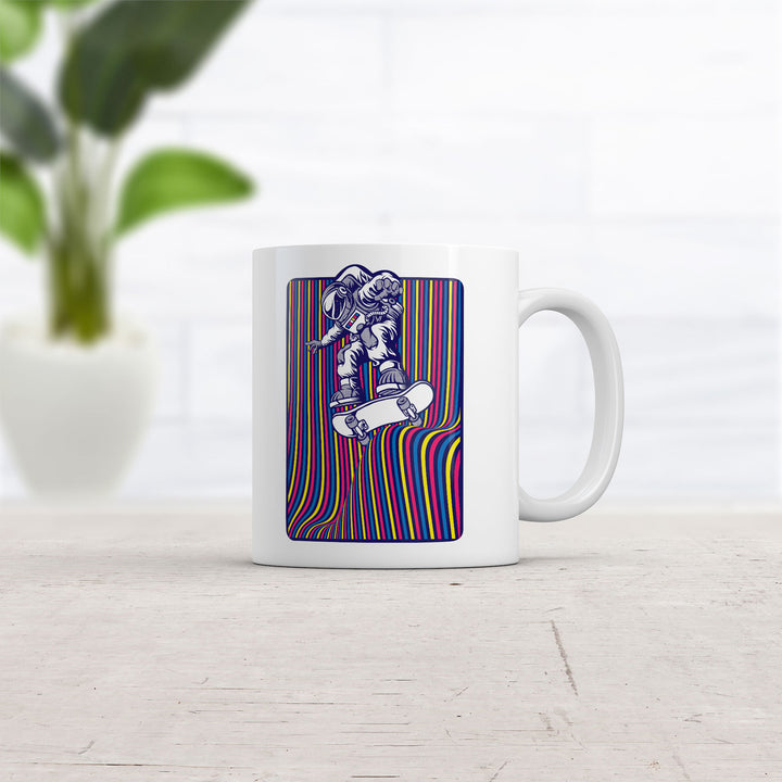 Astro Skater Mug Funny Skateboarding Space Graphic Coffee Cup-11oz Image 2