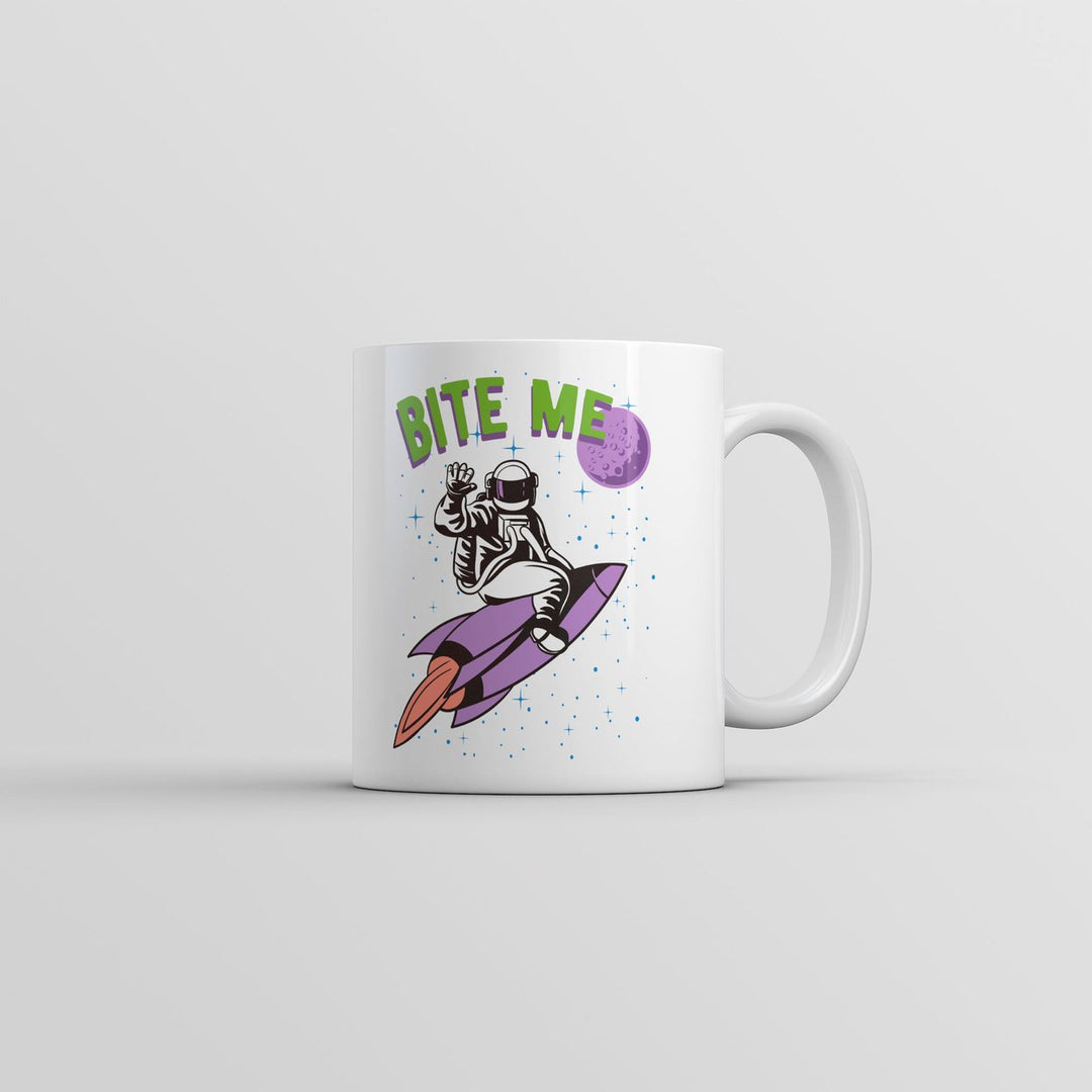 Bite Me Mug Funny Astronaut Space Graphic Novelty Coffee Cup-11oz Image 1