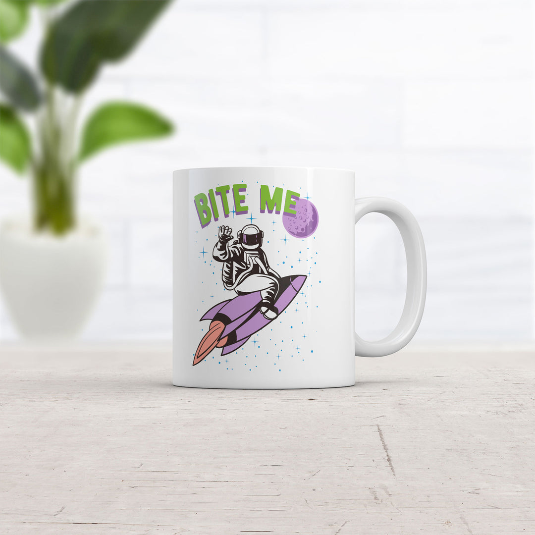 Bite Me Mug Funny Astronaut Space Graphic Novelty Coffee Cup-11oz Image 2