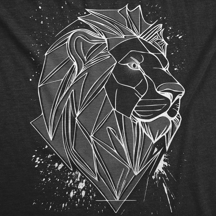 Mens 3D Lion T Shirt Funny Awesome Three Dimension Majestic Lions Tee For Guys Image 2