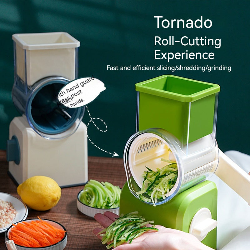 Multifunctional Hand Operated Rotary Vegetable Cutter for Kitchen Image 2