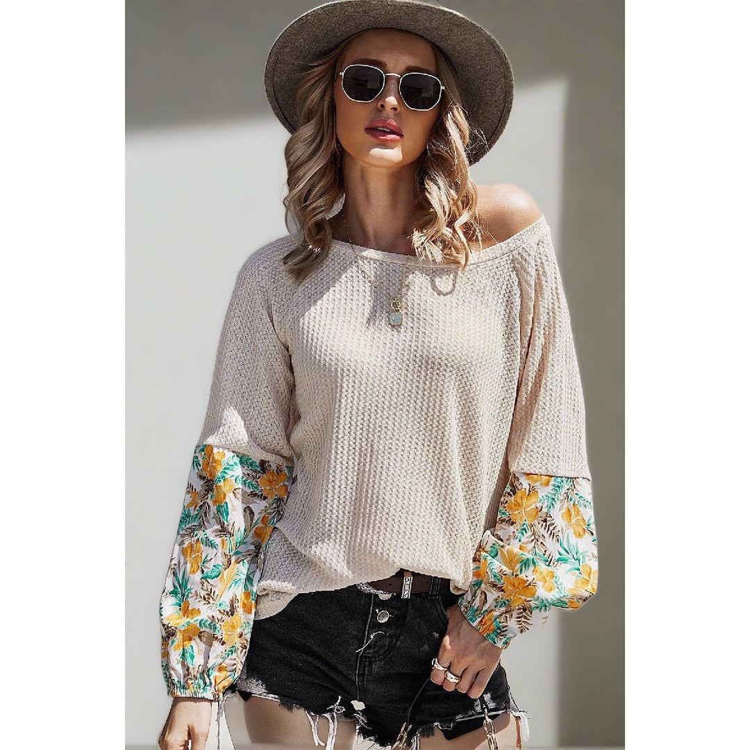 Contrast Sleeve Loose Fit Top Image 4