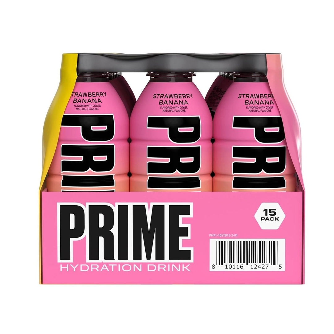 Prime Hydration Drink Strawberry Banana 16.9 Fluid Ounce (Pack of 15) Image 4