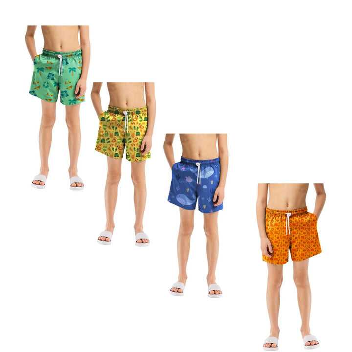 Boys Swim Trunk Shorts Quick Dry 2-Pack Lightweight Summer Bathing Suits Image 9